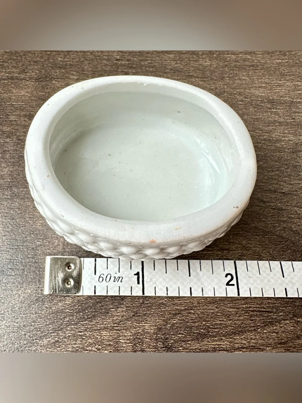 Vintage Capodimonte Style Porcelain Floral Basket Trinket Box - Tiny Chip